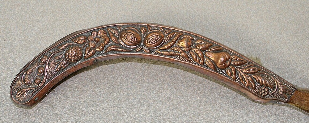 Antique Joseph Sankey & Sons Solid Copper Crumb Tray & Brush