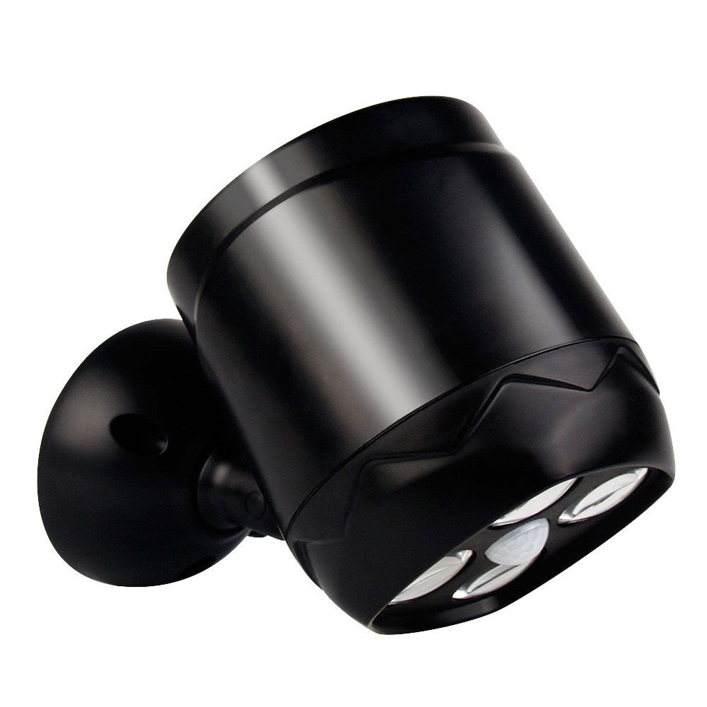 Battery Powered Security Lights Motion Sensor Outdoor Lamp Spotlight with 4LEDs