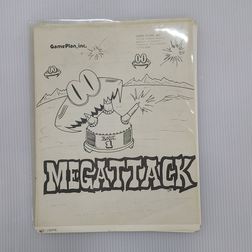 Megattack arcade owner's manual