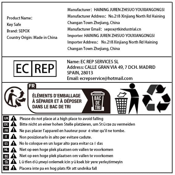SEPOX® Compact Resettable 4-Digit Combination Padlock 30mm Cable Lock for Suitca