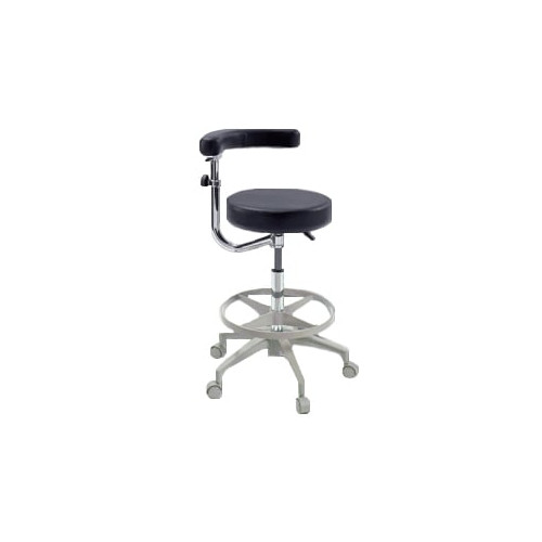 Premium Plus 2103-BLACK Black Assistant Stool Stable Base 18" 24" Adjustable