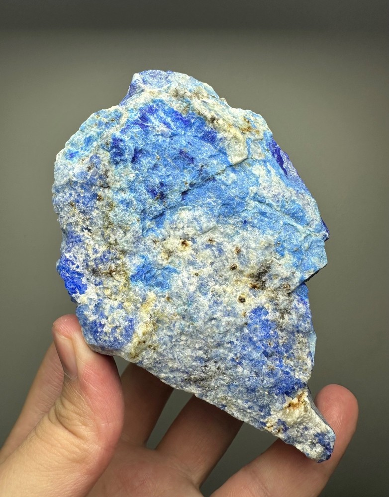449 Gr. Fluorescent Phosphorescent Rare Blue Sodalite Cluster W/Unknown Bubbles