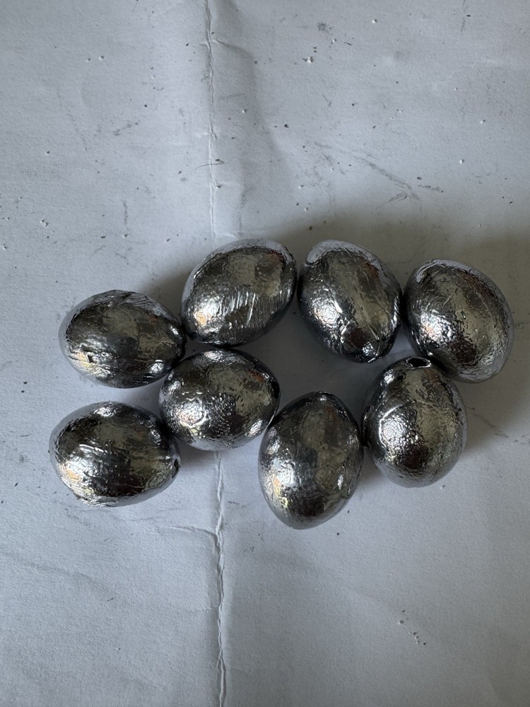 OVAL PIKE, CARP AND PIRCH EGG WEIGHTS INLINE PREDATOR WEIGHTS 1oz X 15