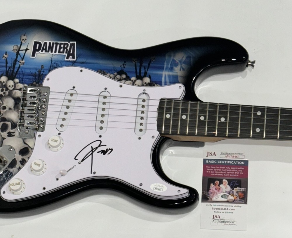 PHIL ANSELMO SIGNED SKULL ELECTRIC GUITAR PANTERA JSA COA