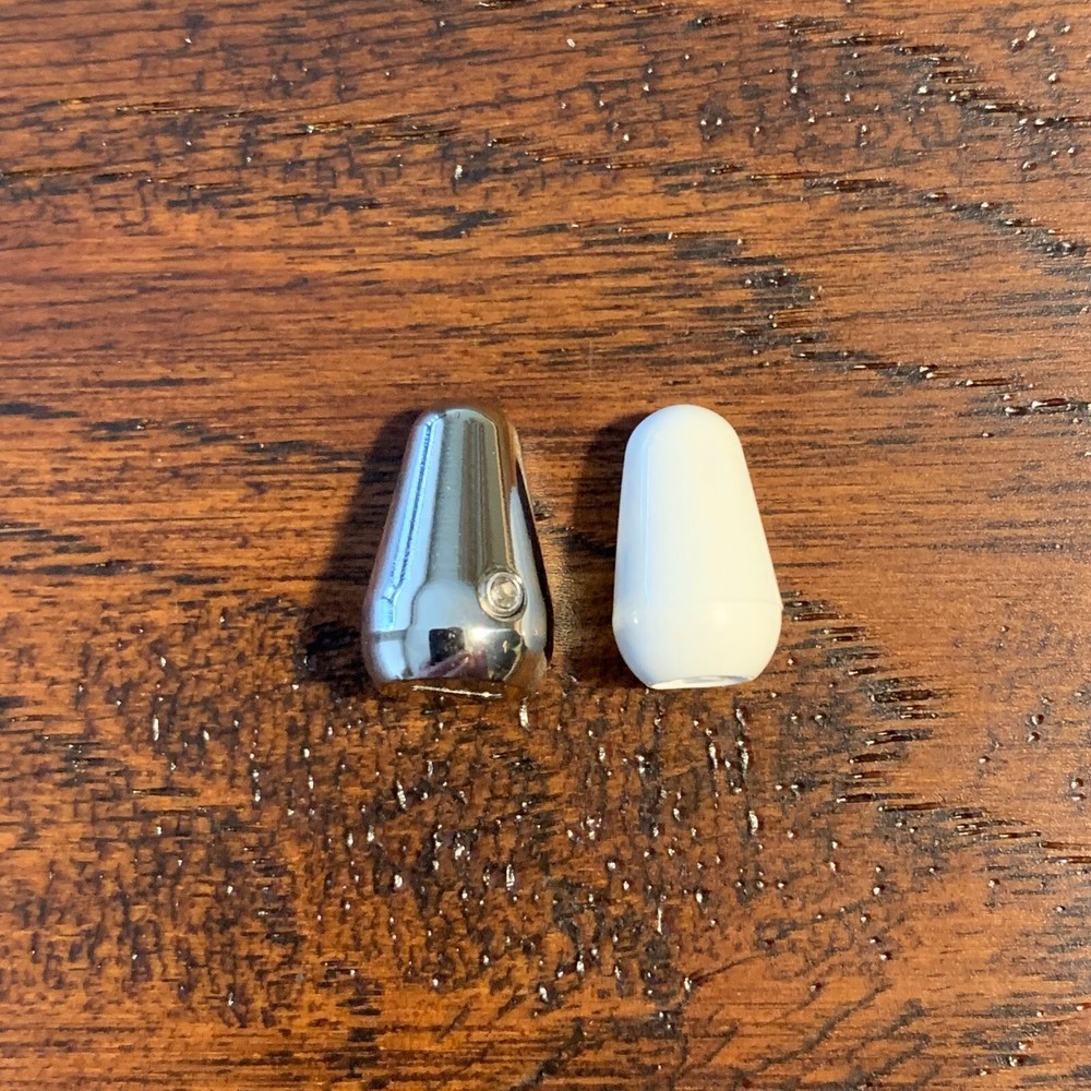 1 x Solid Brass - CHROME Plated / Stratocaster Switch Tip with Set Screw / New