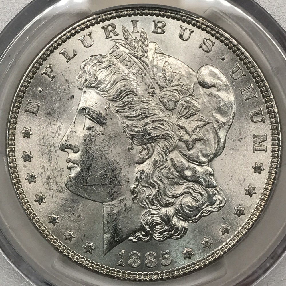 1885 P Morgan Silver Dollar PCGS MS-62