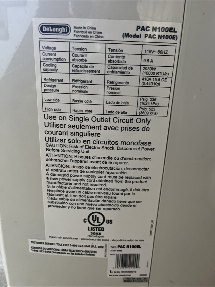 Delonghi Portable AC