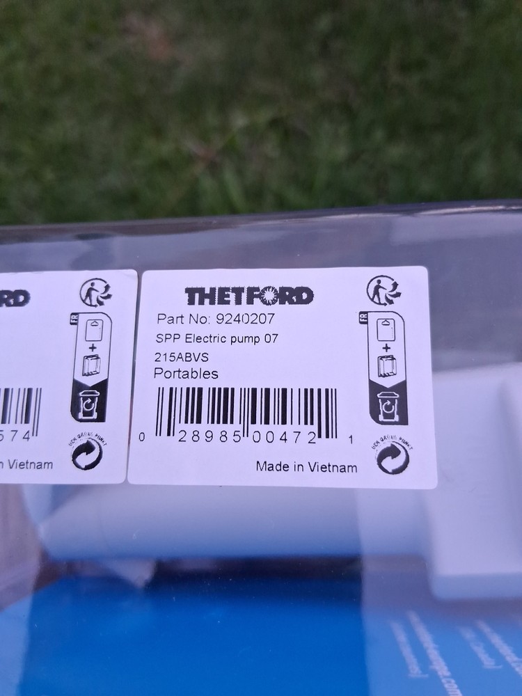 THETFORD Electric Pump f/565E Curve 9240207 UPC 028985004721 For Porta Potti