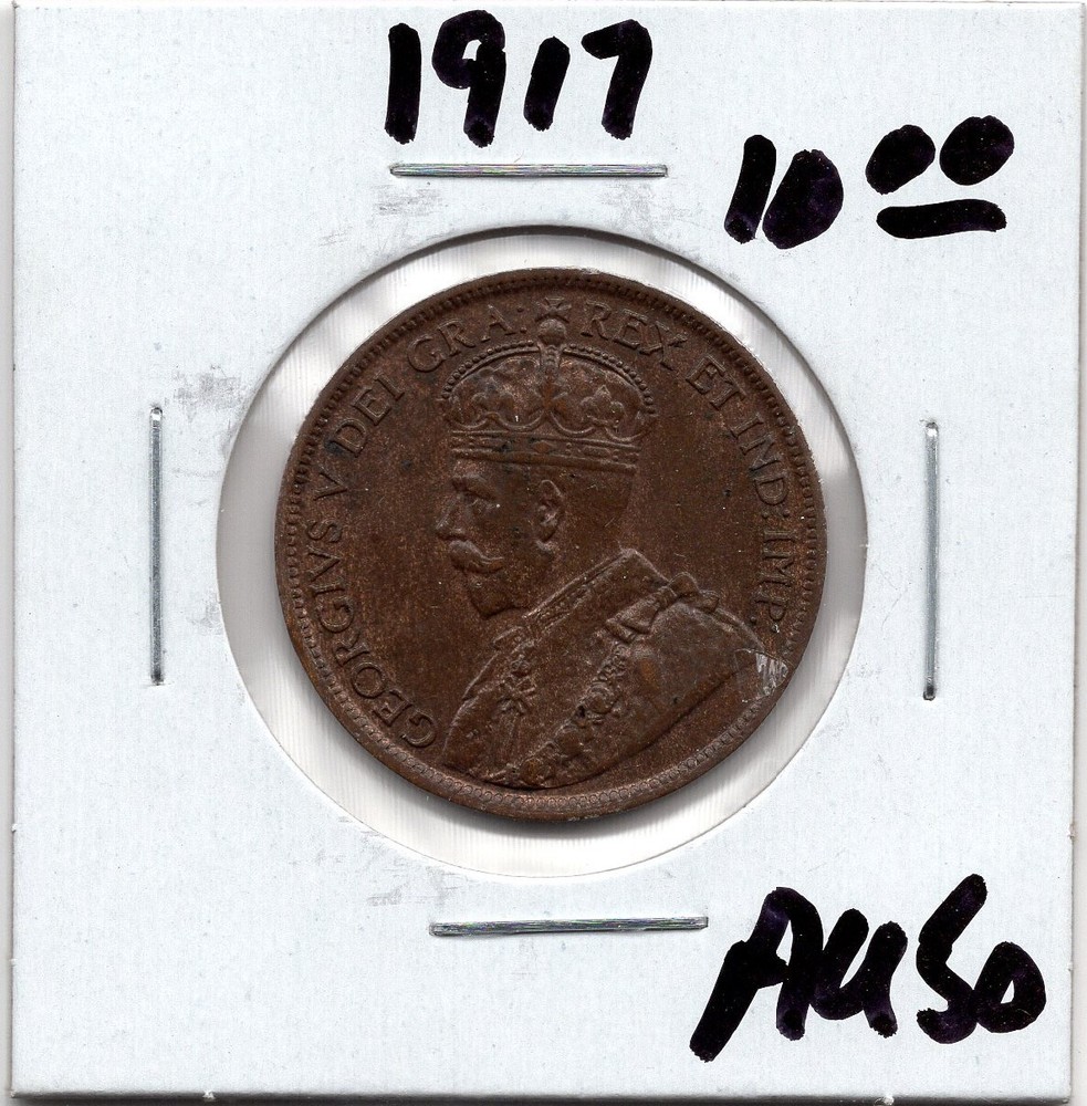 1917 Canada 1 Cent Coin - AU