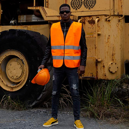 ZOJO High Visibility Reflective Safety Vests Adjustable Mesh 10 Pack