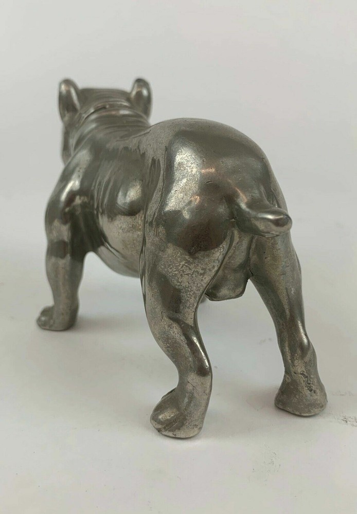 Vintage chrome plated Bulldog figural statue