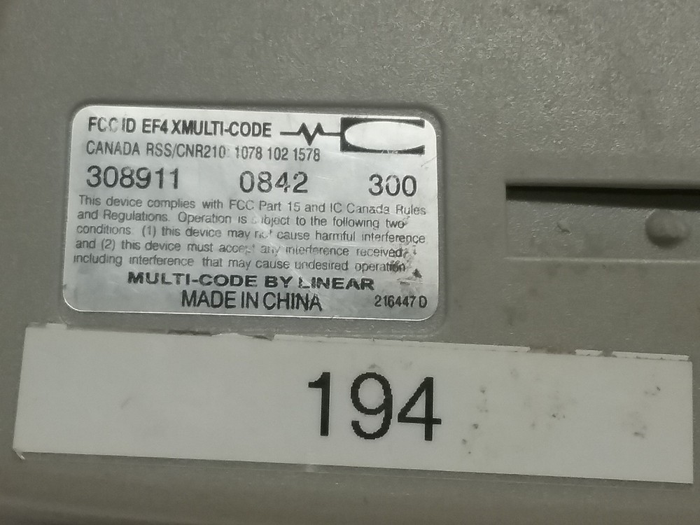 Multi-code single button Garage Door & gate remote opener 308911