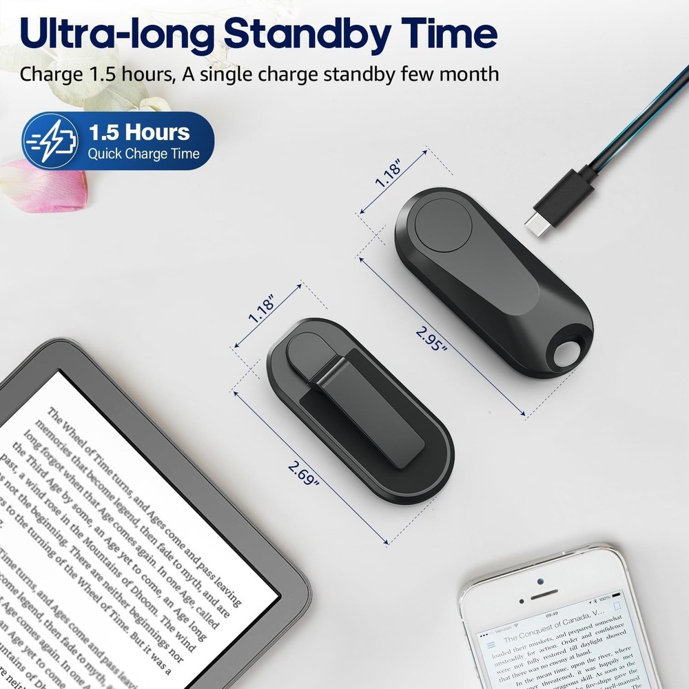 DATAFY Page Turner & Remote Shutter for Kindle/Phone Remote Control Clicker