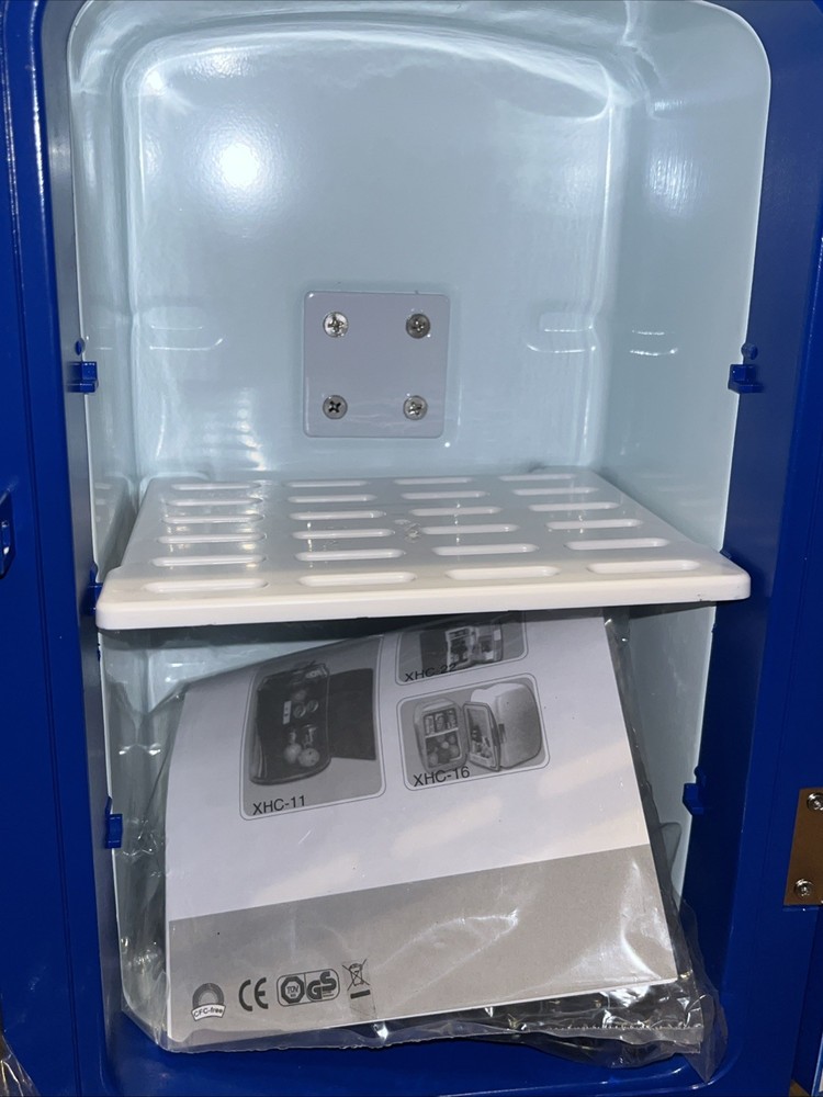 Whitefox Keystone Light Cold & Hot Mini Fridge Blue Evanston