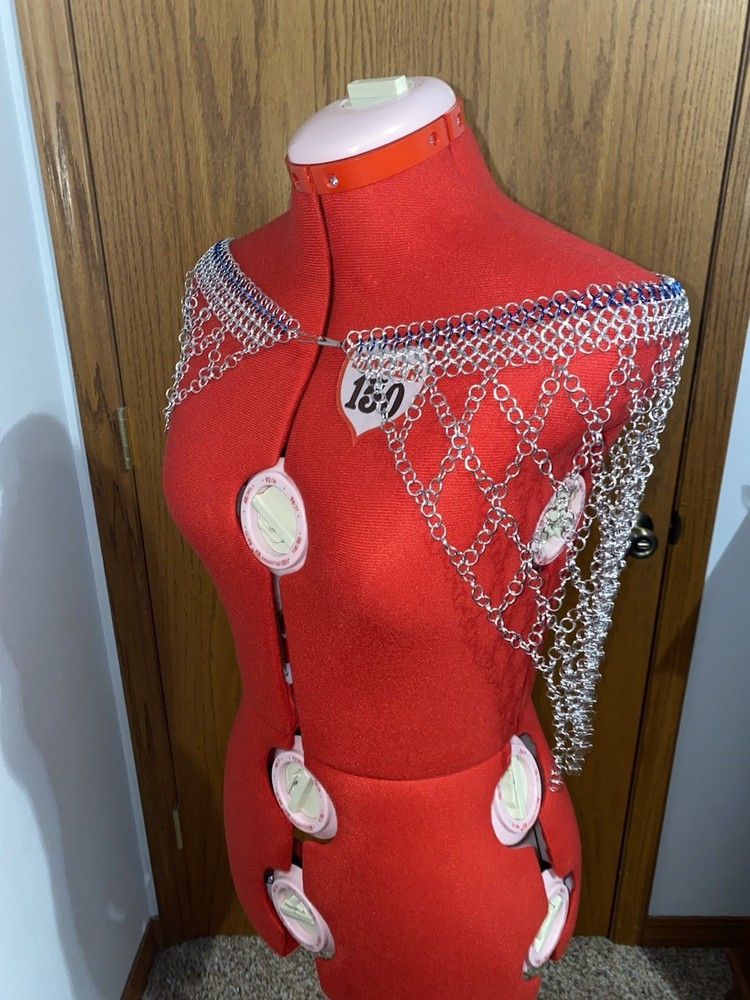 Chain Belt/ Shawl- Blue And silver