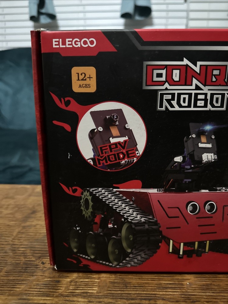 ELEGOO Conqueror: The Ultimate FPV Robot Tank Kit New Open Box