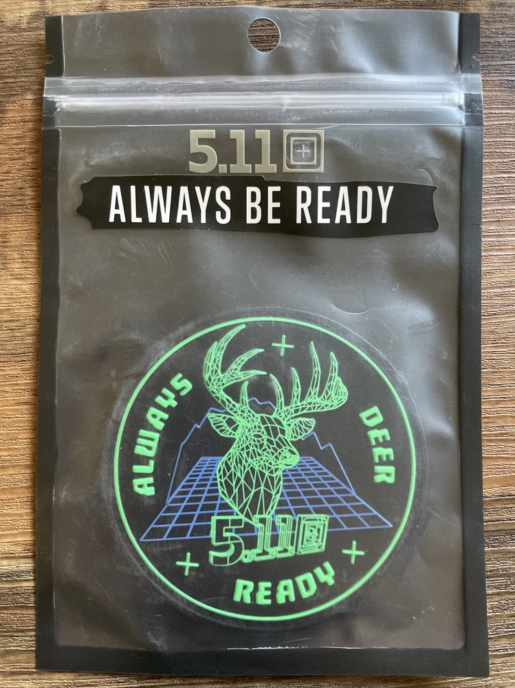 *BRAND NEW* 5.11 DIGITAL DEER PATCH “ALWAYS DEER READY” HOOK BACKING