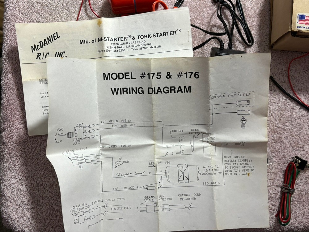 McDaniel RC Onboard Ignition System For NI-starter #176 Unused