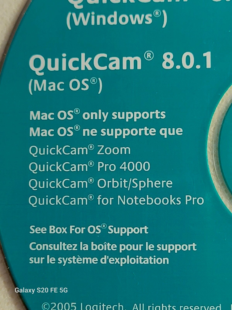 QuickCam 8.4.6 For Windows QuickCam 8.0.1 For Mac OS-CD-2005 Logitech-+ Book
