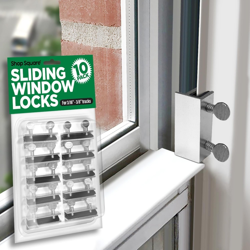 Window Locks, 10 Pack for Vertical and Horizontal Windows, Sliding Window Loc...