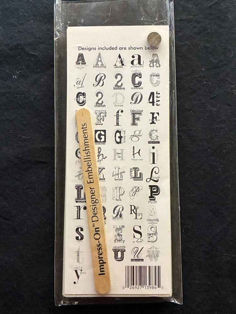 CREATIVE IMAGINATIONS ASSORTED SWATCH BOOK IMPRESS-ONS 2