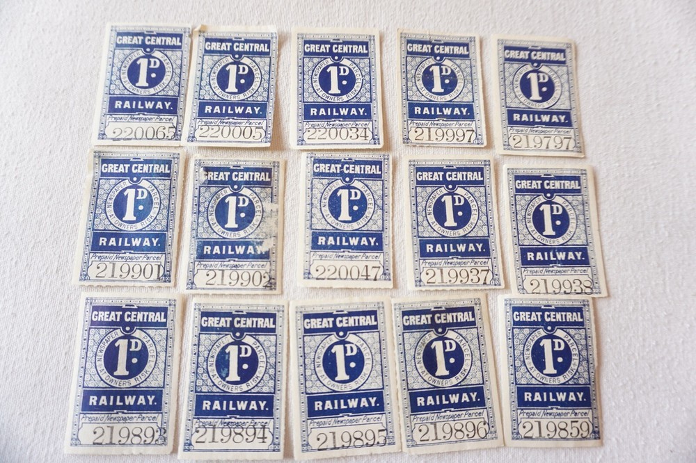 Great Central Railway GCR Newspaper Parcel Letter Stamp x15 Ref B