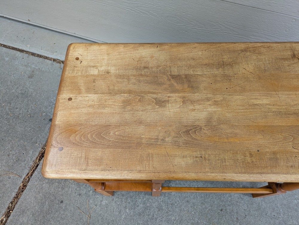 Vintage Rustic Country Colonial Solid Maple Wood Writing Desk Table Shaker