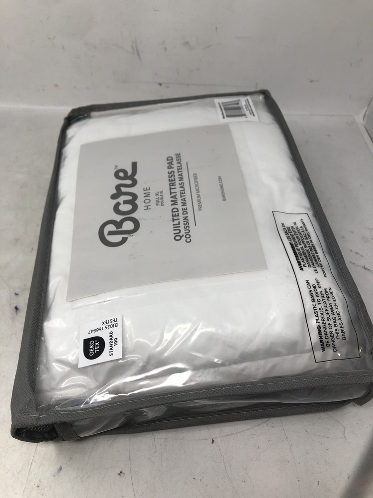 Bare Home Quilted Mattress Pad Full Xl ,White