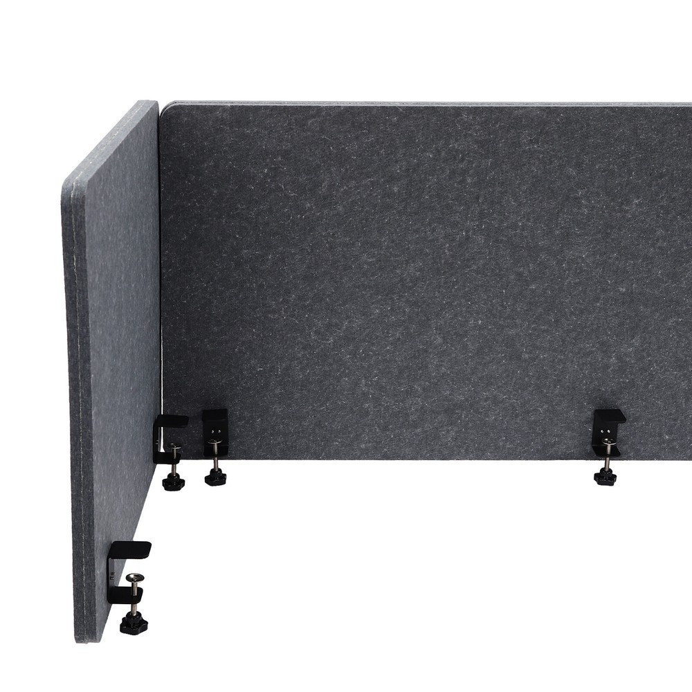 Rectangle Office Partition Grey Desk Divider For Schools Desktop Privacy Panel