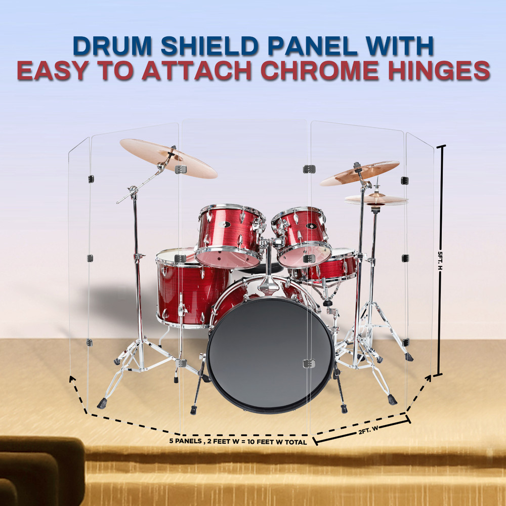 Drum Shield/Drum Screen Panels 5 Panels 2ftX5ft