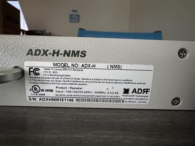 ADRF Head‑End Chassis with Network Management (ADX‑H‑NMS)