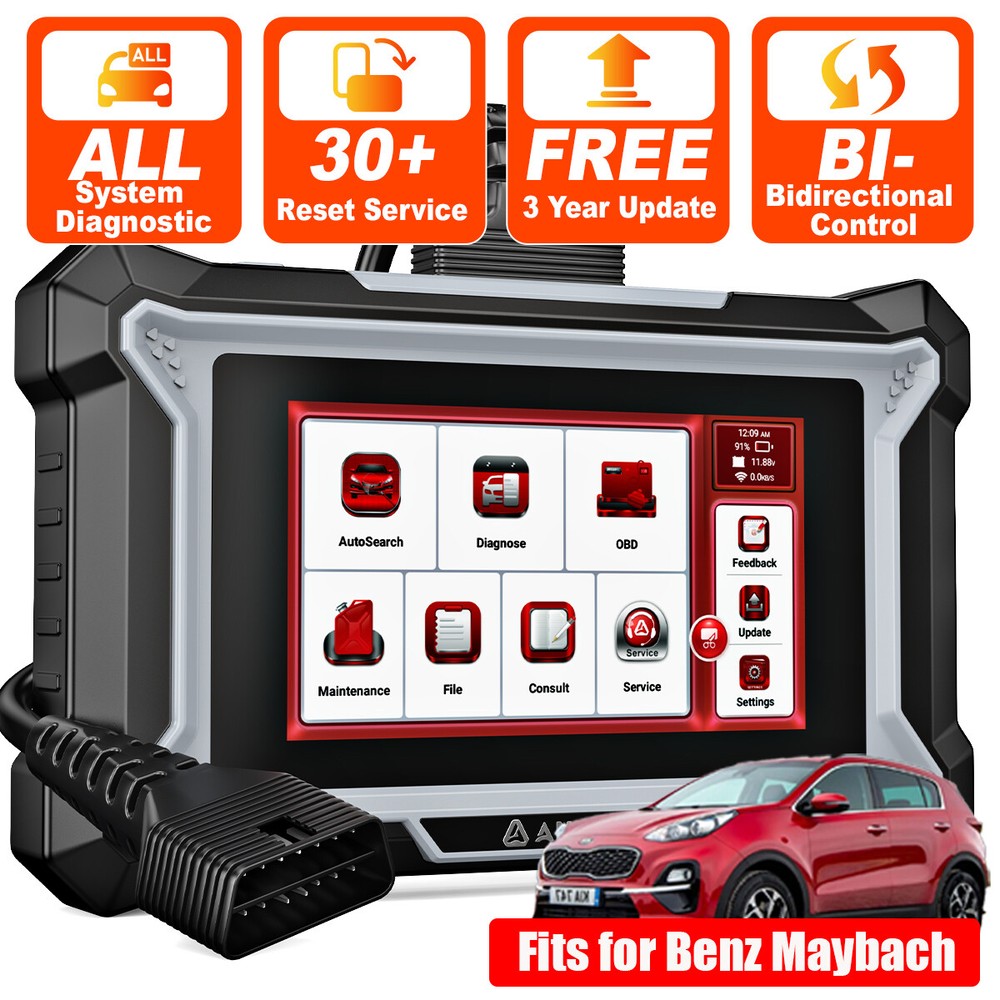 ANCEL DS160 Bidirectional OBD2 Scanner Auto Car Diagnostic Scan Tool ECU Coding