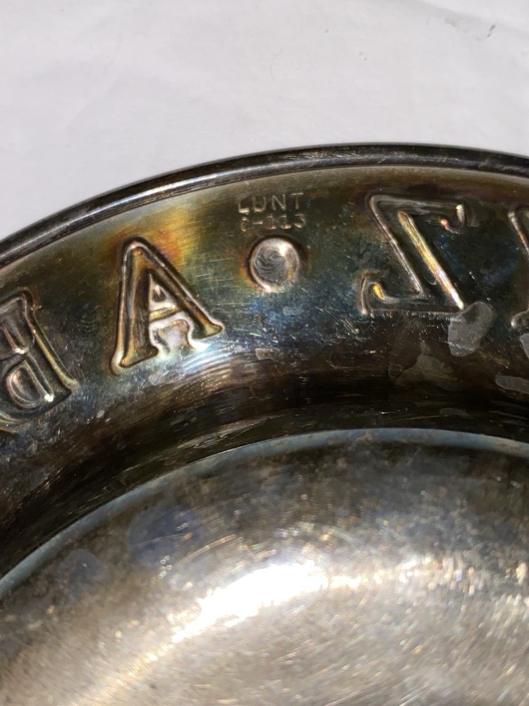 Lunt C-113 Silver Plated Alphabet Dish/bowl