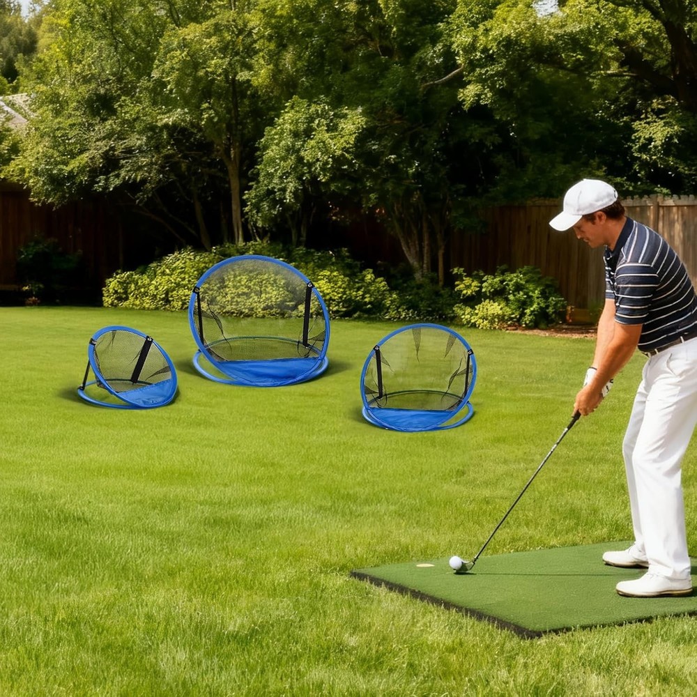 Golf Practice Net Golf Hitting Aid Training Chipping w/ Target Backyard Outdoor