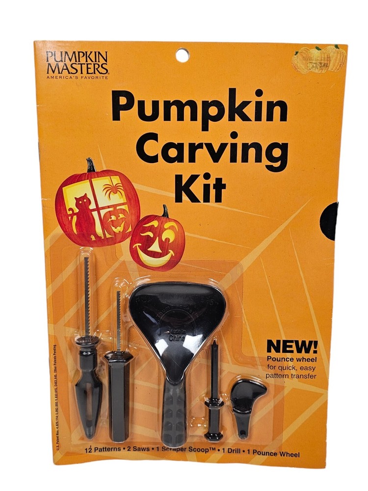 2007 Pumpkin Masters Halloween Carving Kit - Complete 12 Patterns Vampire Bat