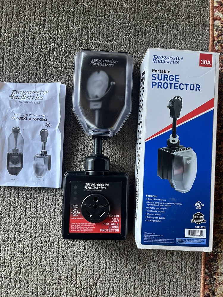 Portable Surge Protector Progressive SSP- 30XL 30 Amps Lock Shield