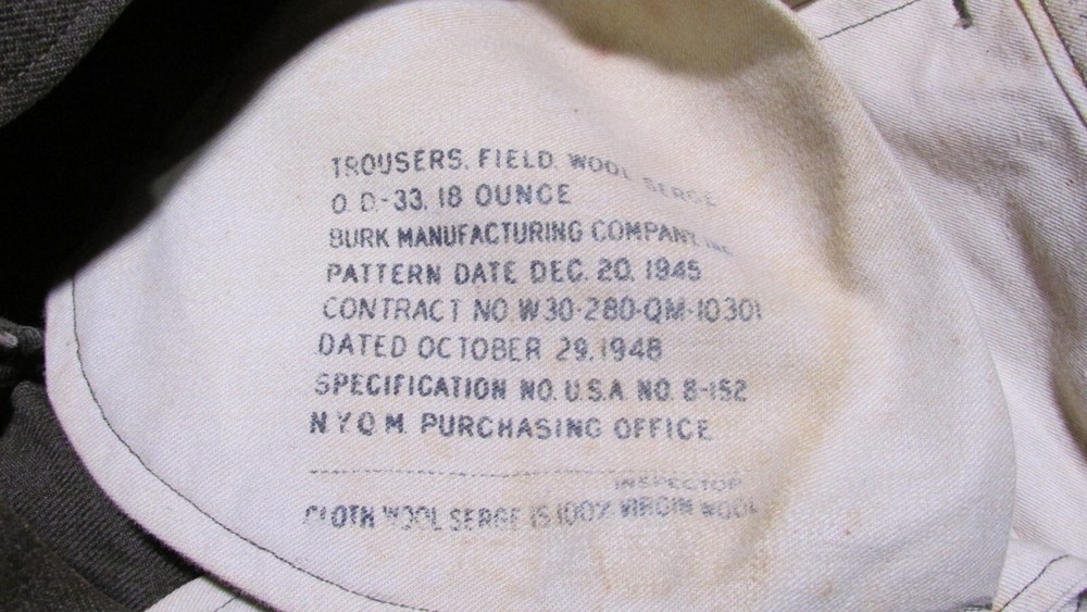 US 7th Army Uniform 7 Steps to Hell Patch Jacket Pants Korean War Era 1948