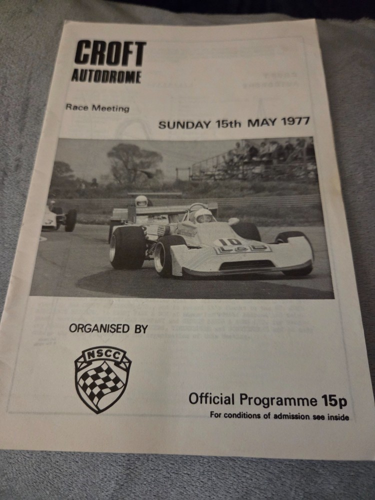 Official programme Croft Autodrome  Race Meeting  15th May 1977
