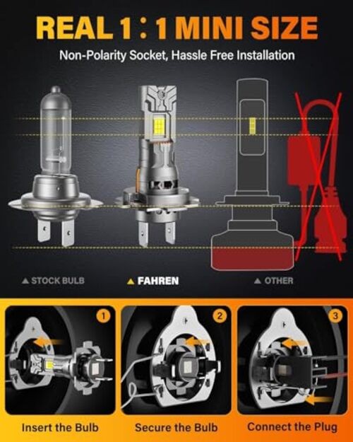 7th-Gen & Modern Light Bulbs, ????% ??????? ????? H7