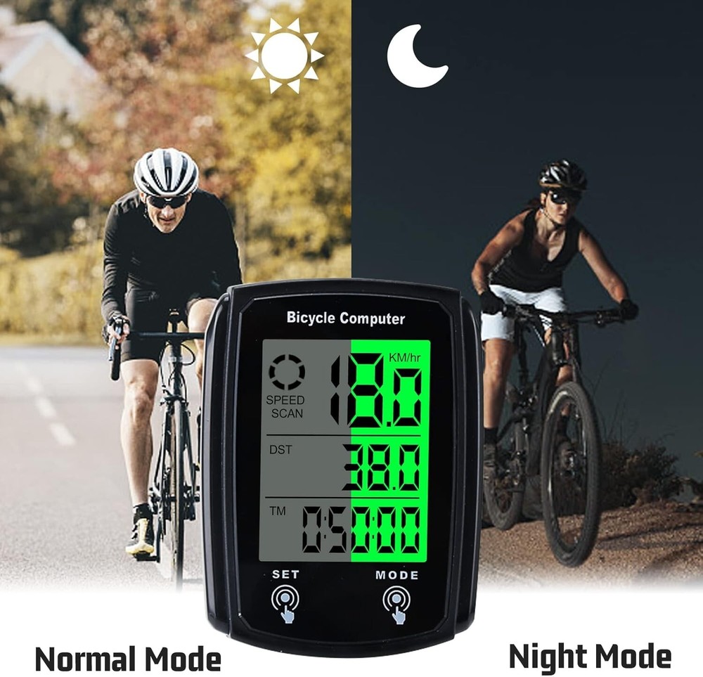Waterproof Wired LCD Digital Cycle Bike Computer Bicycle Speedometer Odometer US