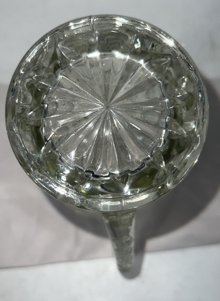 Cut glass pitcher 5 1/4" and 3 1/2" Diameter