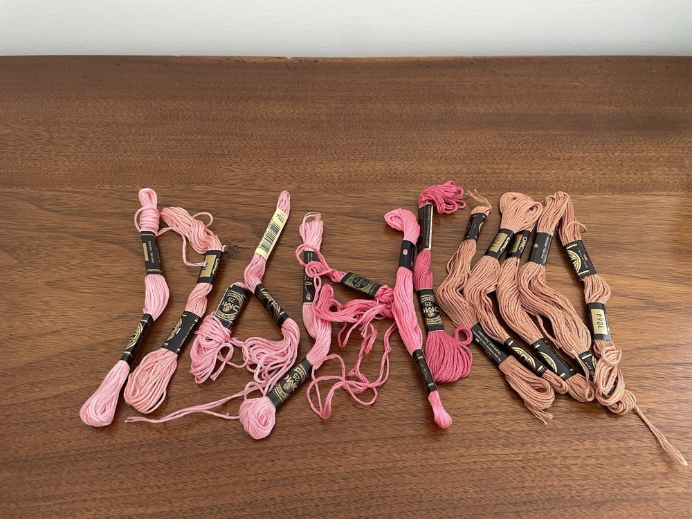 DMC Embroidery Floss Thread - Multiple Pink Peach Skiens