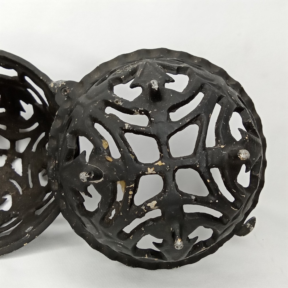 Antique 1930s Footed Black Cast Metal String Holder New Arrival