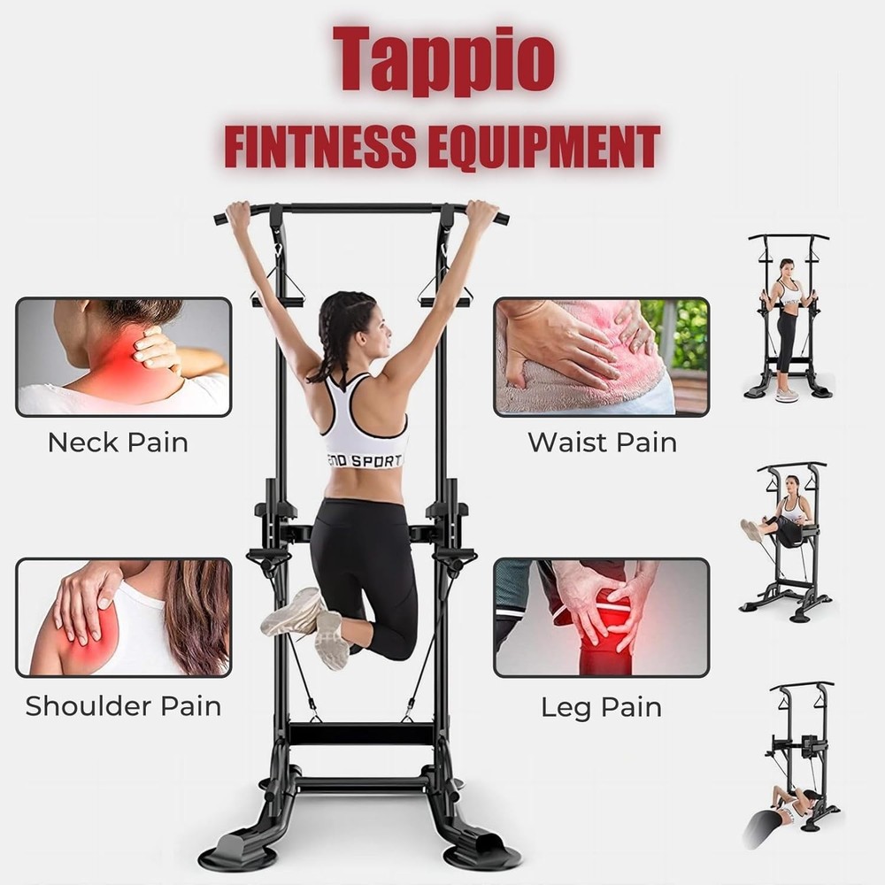 Power Tower Fitness Equipment Multi functional Pull up Adjustable Height