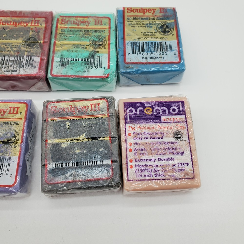 8 Pieces of Colored Modeling 2 oz Polymer Clay