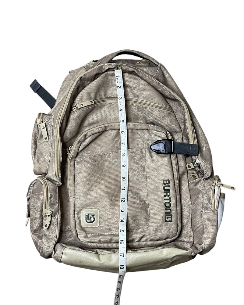 BURTON Snowboard Rider's Pack Backpack Classic Brown Print
