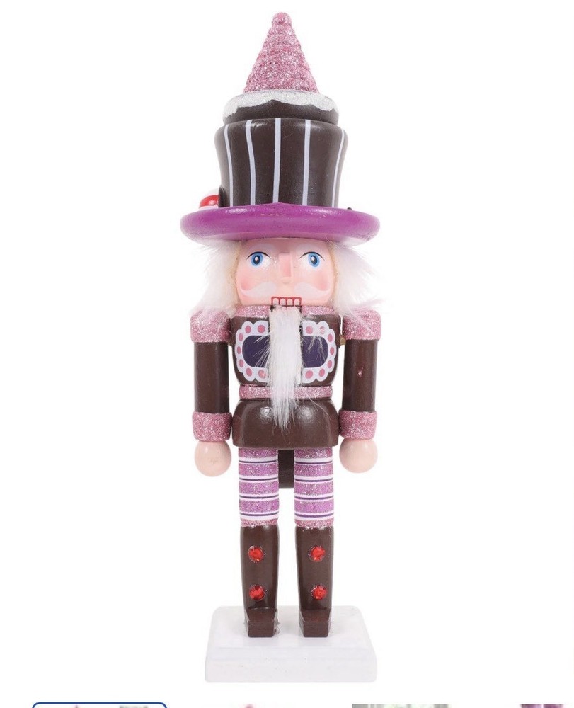 Kurt Adler 12” Hollywood Red Gingerbread Nutcracker Cake  Hat