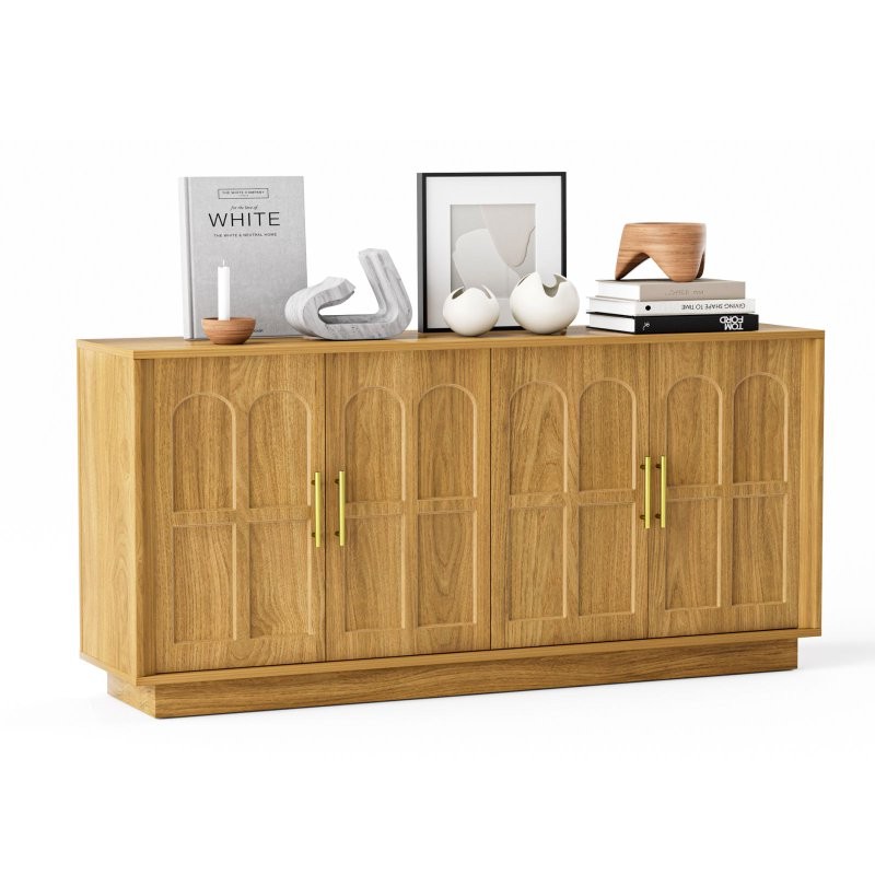 66.5'' Sideboard Buffet Cabinet Cupboard Storage+4 Doors For Dining Room Kitchen