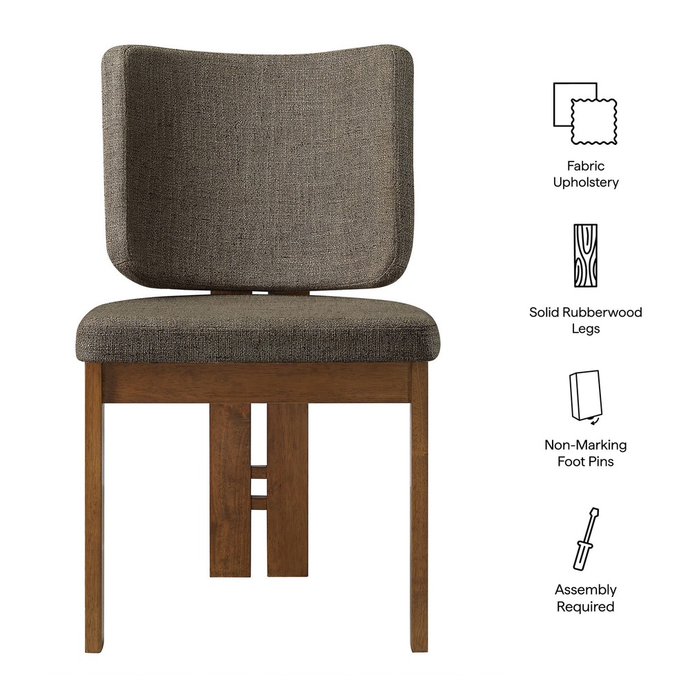 Alba 7-Piece Dining Set in Walnut Taupe