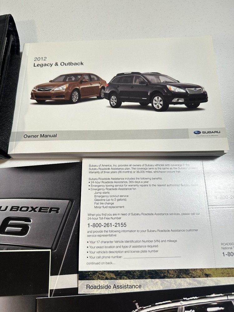 Subaru Legacy Outback Owner Manuals 2012